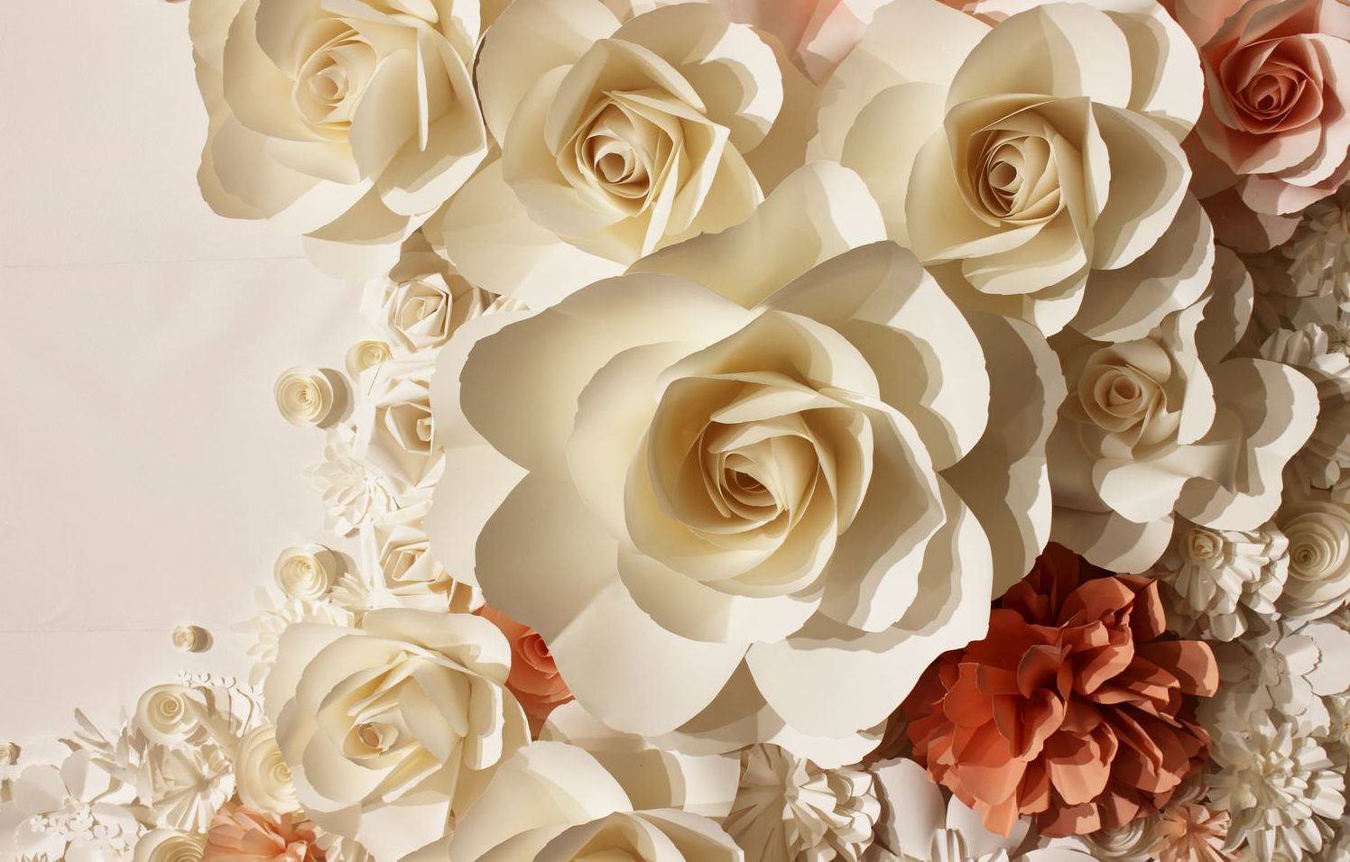 Фотообои 3Д бумажные цветы